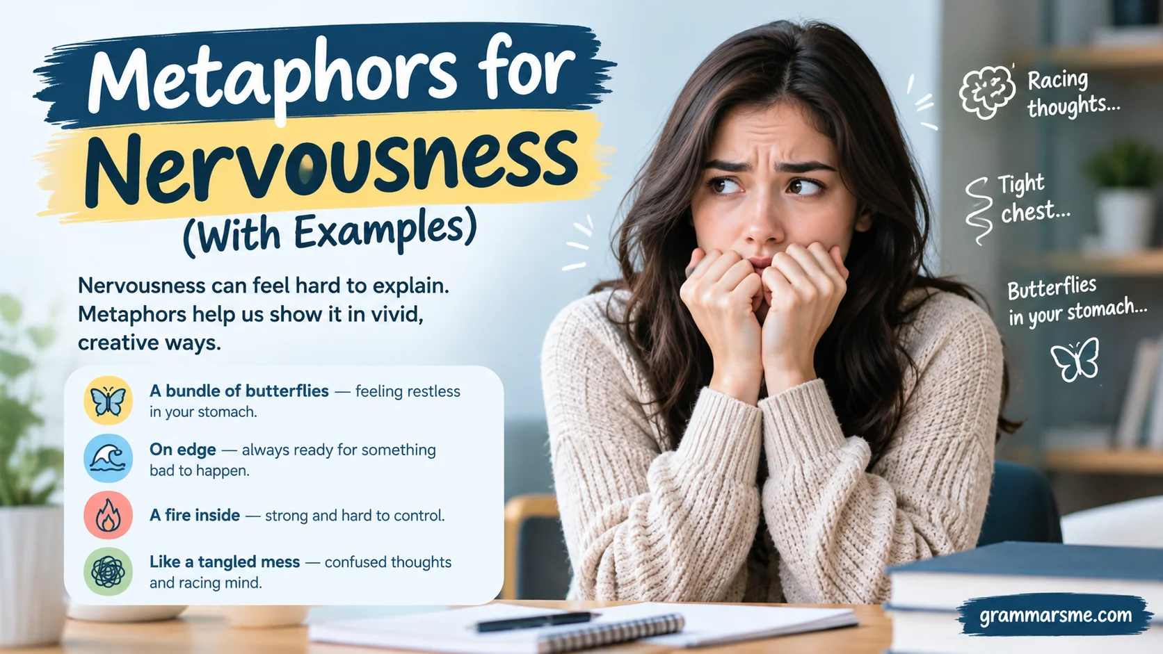 Metaphors for Nervousness (With Examples)